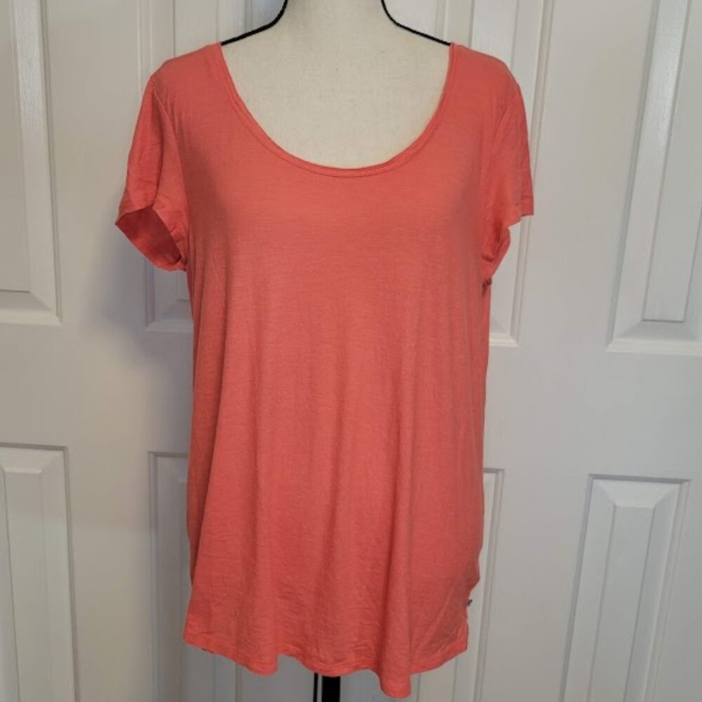 Toad&Co Coral Organic Cotton Open-Back Tee – Size Large